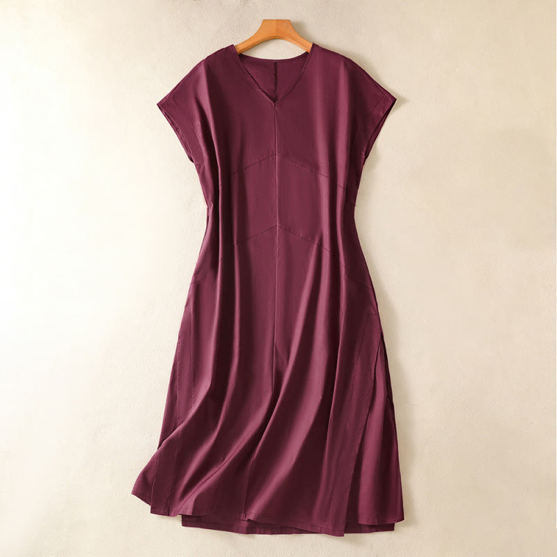 Nimara Ritual Summer Elegant Minimalist Solid Women's Summer Sleeveless Dress With Pocket