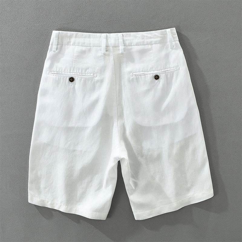 Nimara Ritual Summer Casual Minimalist Wide Leg Solid Zipper Men's Shorts With Pocket
