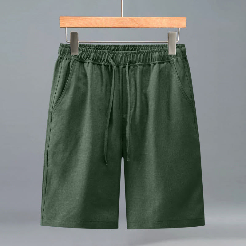 Nimara Ritual Summer Casual Minimalist Drawstring Solid Men's Shorts With Pocket