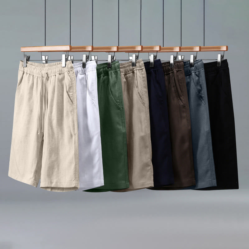 Nimara Ritual Summer Casual Minimalist Drawstring Solid Men's Shorts With Pocket