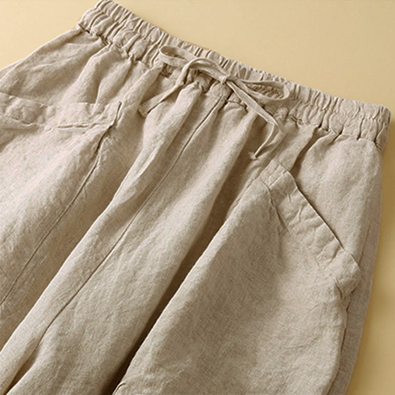Nimara Ritual Commute Women's Plain Harem Capri Pants With Pockets