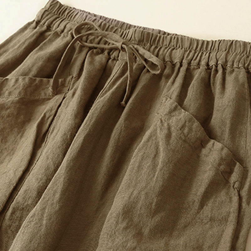 Nimara Ritual Commute Women's Plain Harem Capri Pants With Pockets
