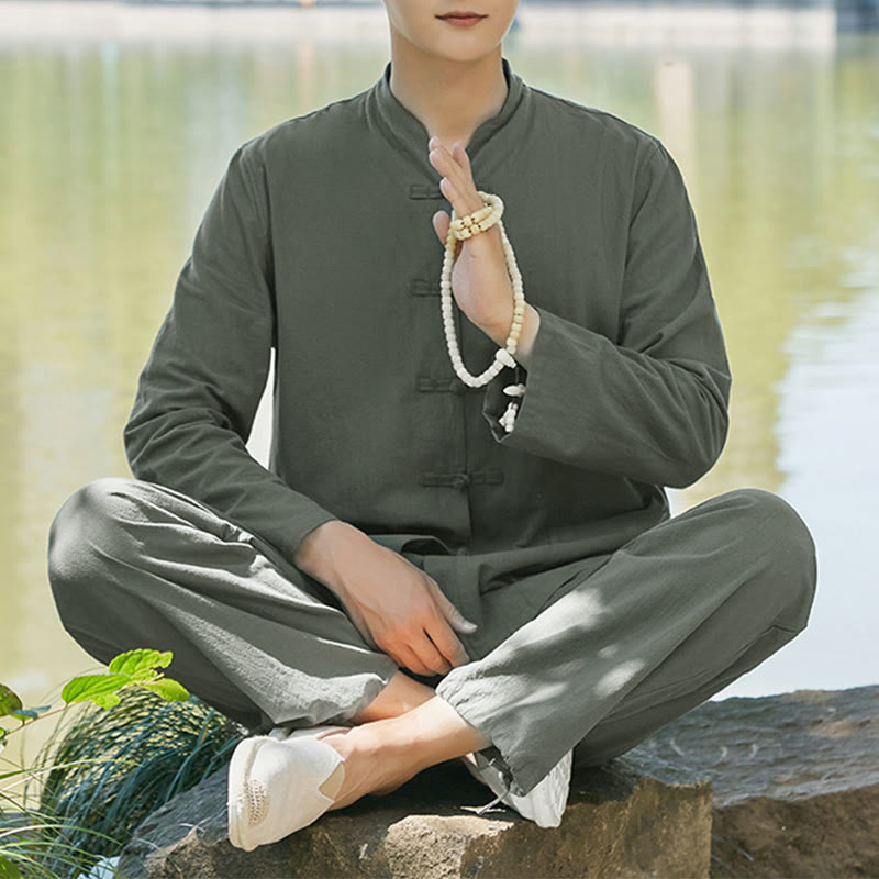 Nimara Ritual Spiritual Zen Practice Yoga Meditation Prayer Clothing Men's Set