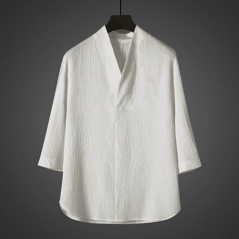 Nimara Ritual Casual V-Neck Three Quarter Sleeve Men's Shirt