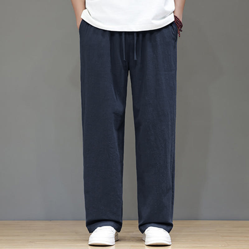 Nimara Ritual Summer Men's Straight Leg Pants With Pockets