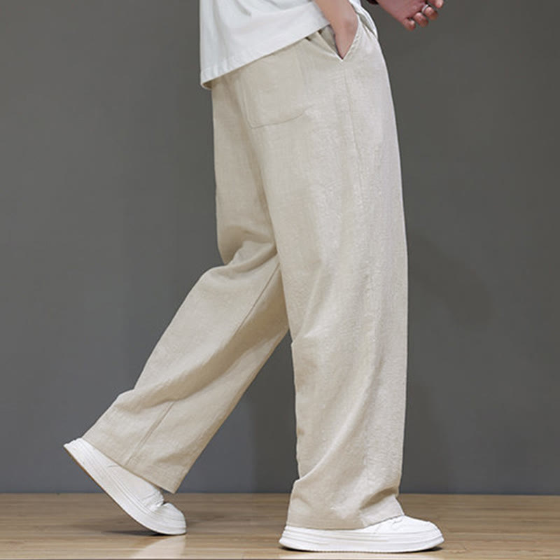 Nimara Ritual Summer Men's Straight Leg Pants With Pockets