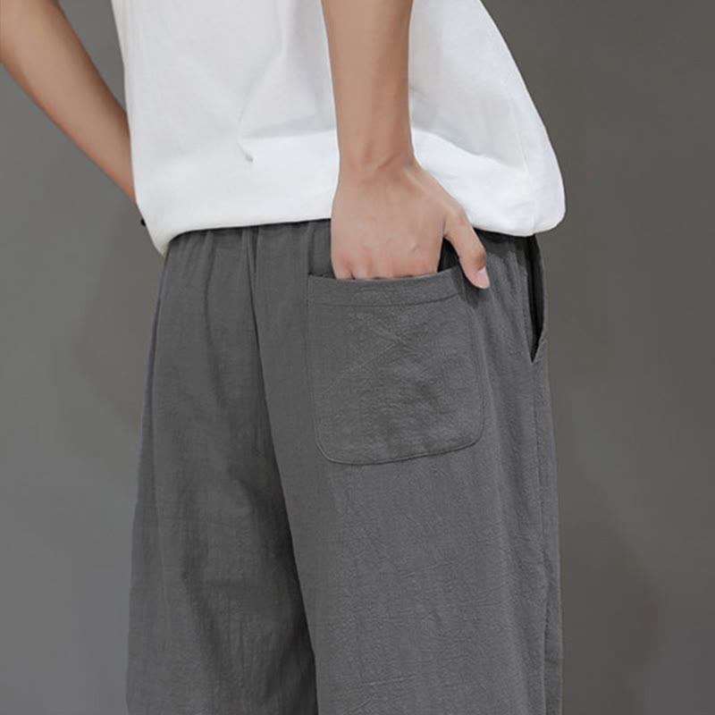 Nimara Ritual Summer Men's Straight Leg Pants With Pockets