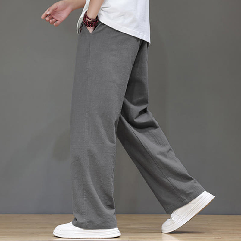 Nimara Ritual Summer Men's Straight Leg Pants With Pockets
