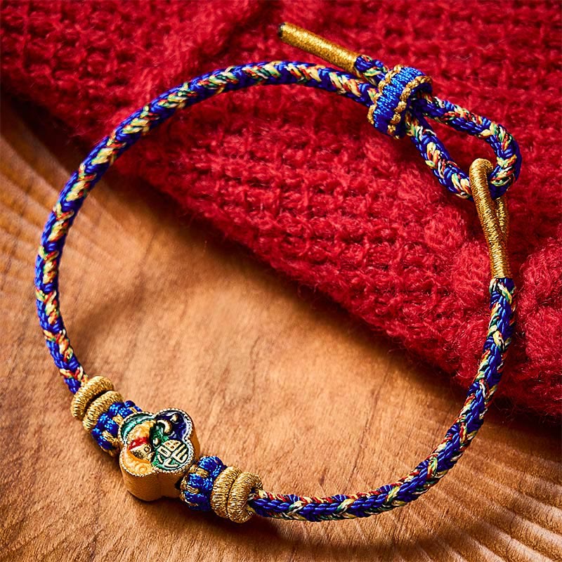Nimara Ritual Hand-Woven Koi Fish Fu Character Success Rope Bracelet