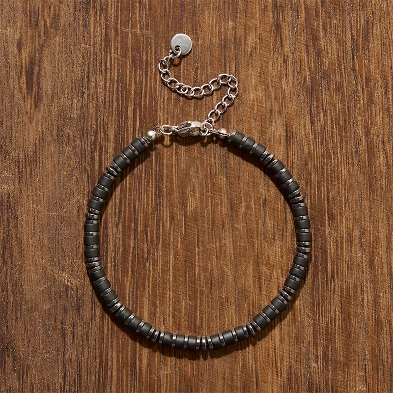 Positive and Self Care Natural Lapis Lazuli Amethyst Frosted Stone Bead Bracelet