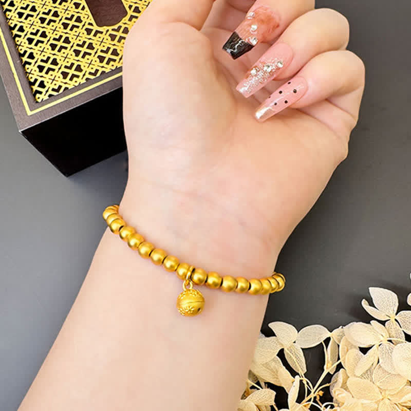 Nimara Ritual Copper Peacock Enamel Self Confidence Beaded Charm Bracelet