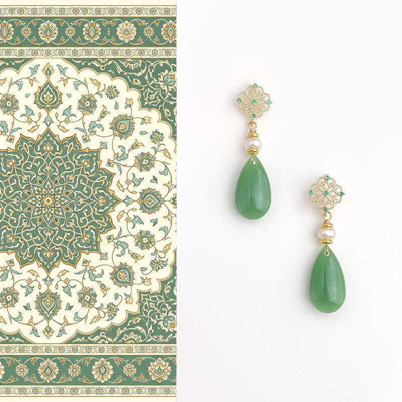 Nimara Ritual Pearl Liuli Purity Teardrop Healing Earrings