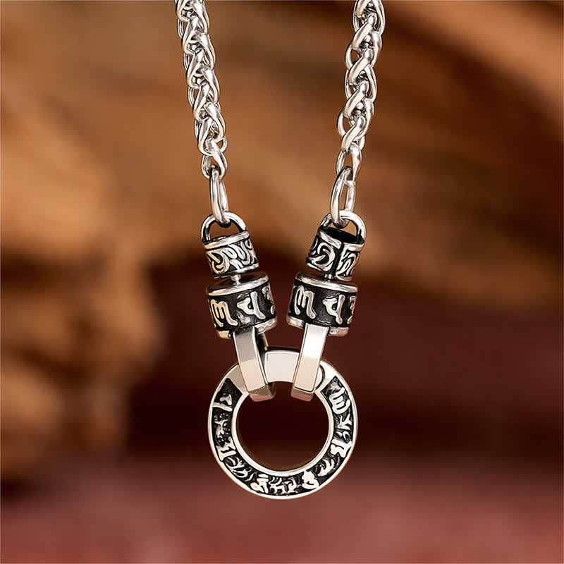 Nimara Ritual Copper Om Mani Padme Hum Grounding Chain Necklace