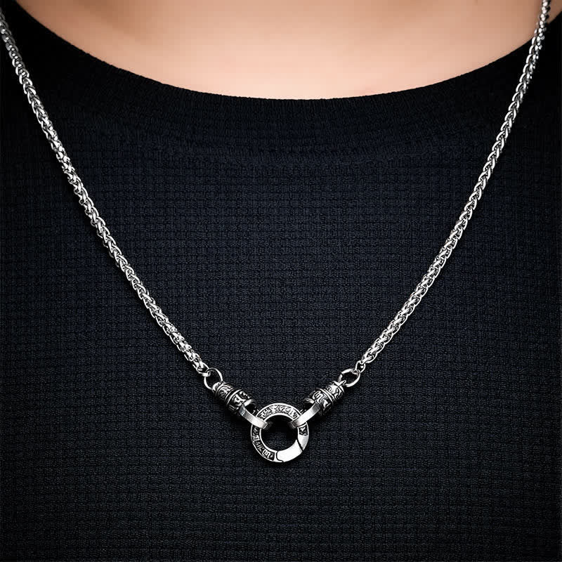 Nimara Ritual Copper Om Mani Padme Hum Grounding Chain Necklace