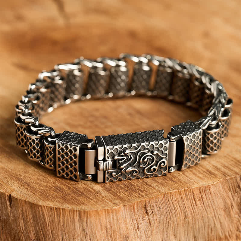 Nimara Ritual Copper Dragon Chain Link Wealth Bracelet