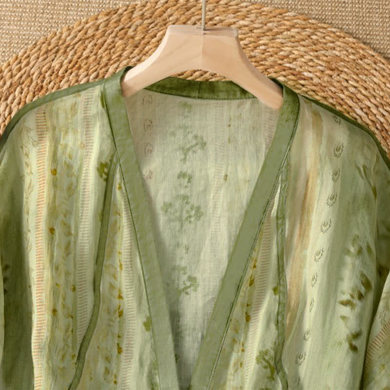 Nimara Ritual Summer Casual Vintage Button-Up Floral Women's Long Sleeve Shirts With Pocket