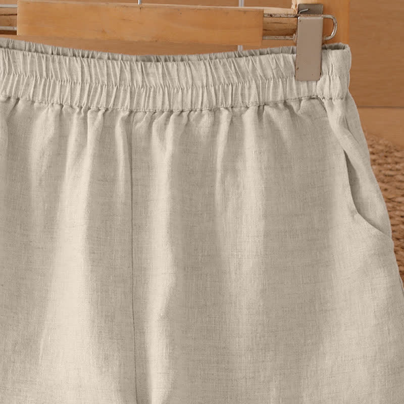 Nimara Ritual Summer Casual Minimalist Geometric Hollow Hem Ankle Pants Women's Wide Leg Pants With Pockets