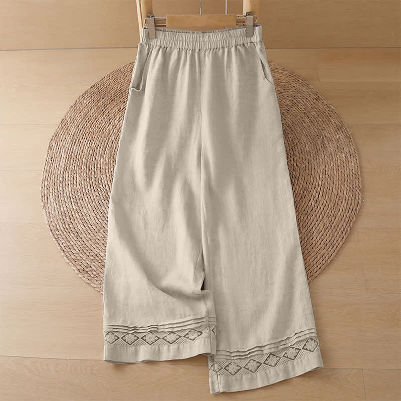 Nimara Ritual Summer Casual Vintage Geometric Tank Top Hollow Hem Back Buttons Women's Sleeveless Shirts With Patch Pocket