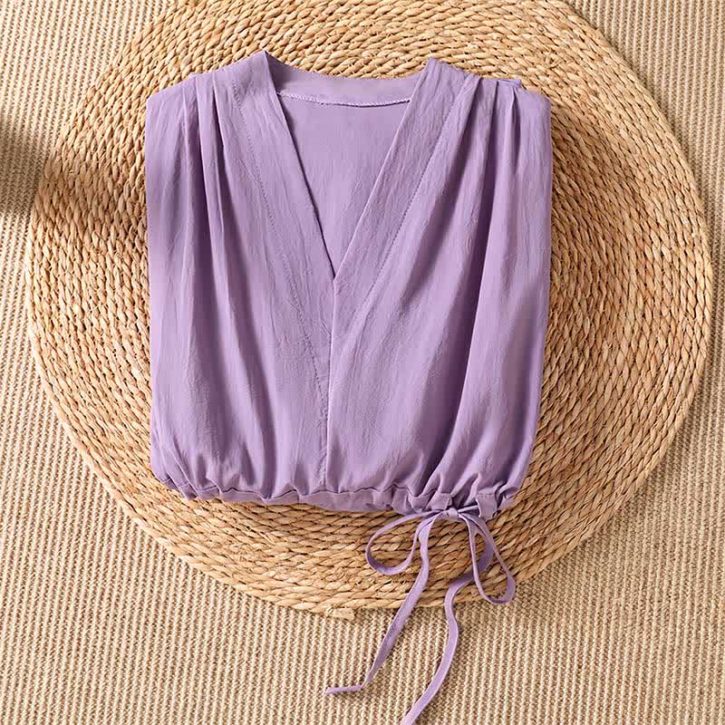 Nimara Ritual Summer Casual Elegant Drawstring Floral Women's Short Sleeve Dresses With Pocket