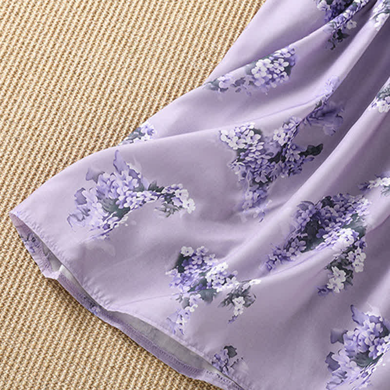 Nimara Ritual Summer Casual Elegant Drawstring Floral Women's Short Sleeve Dresses With Pocket
