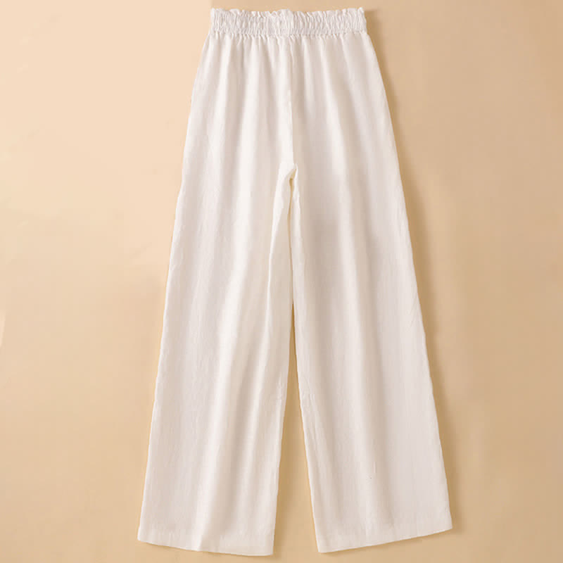 Nimara Ritual Summer Casual Minimalist Drawstring Solid Ankle Pants Women's Straight Leg Pants With Pocket