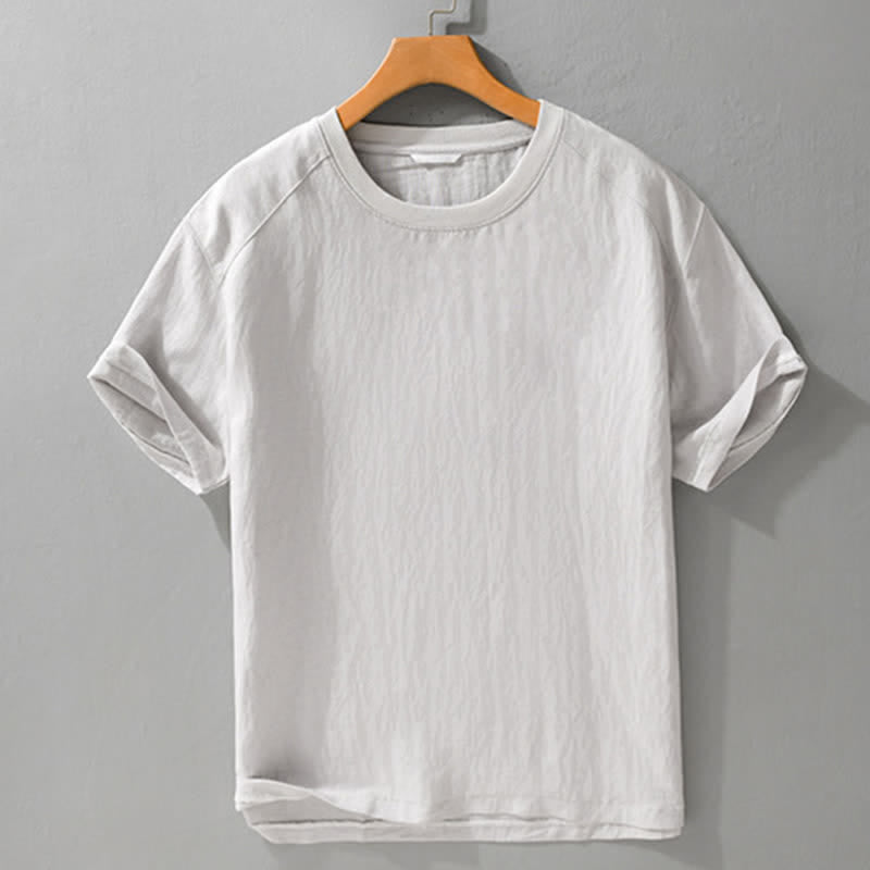 Nimara Ritual Summer Casual Vintage Washed Solid Men's Short Sleeve T-Shirts