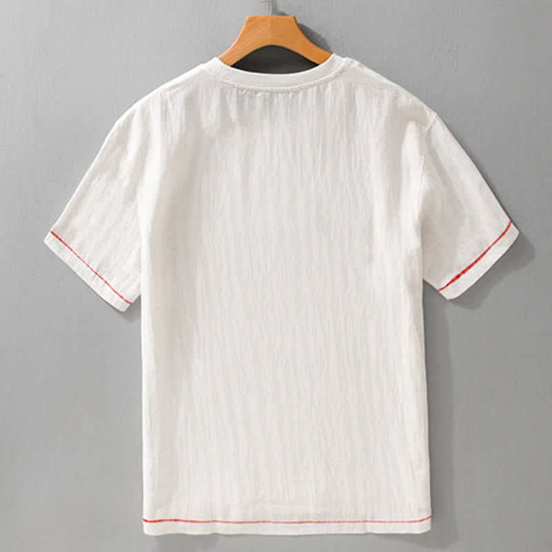 Nimara Ritual Summer Casual Vintage Washed Solid Men's Short Sleeve T-Shirts