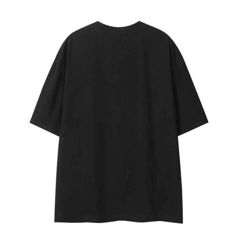 Nimara Ritual Summer Casual Boho Drawstring Solid Men's Short Sleeve T-Shirts