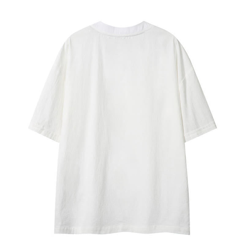 Nimara Ritual Summer Casual Boho Drawstring Solid Men's Short Sleeve T-Shirts