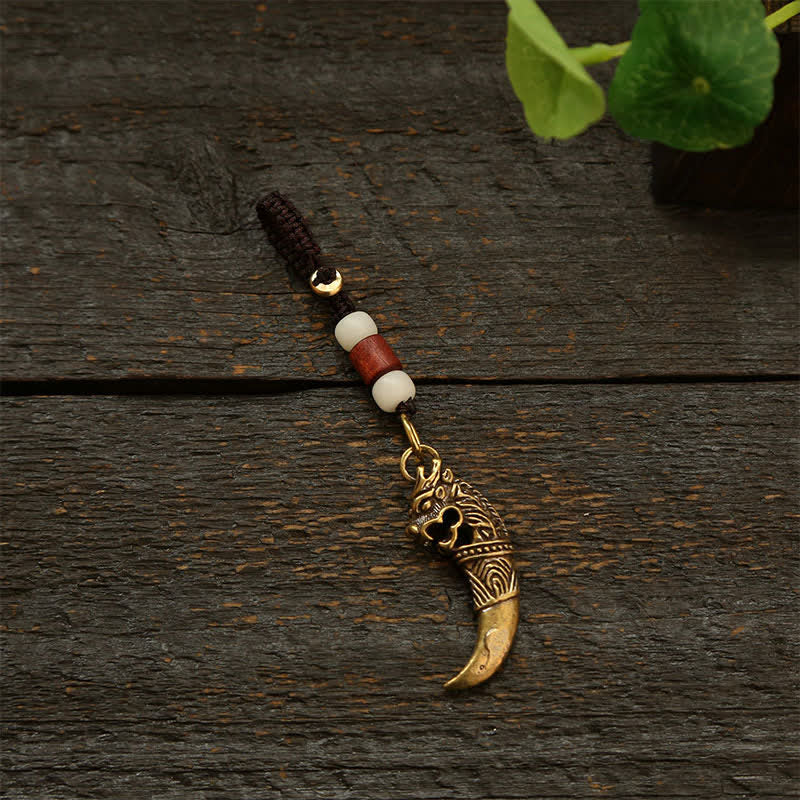 Nimara Ritual Copper Pi Xiu Braided Five Emperor Coins Gourd Wealth Keychains