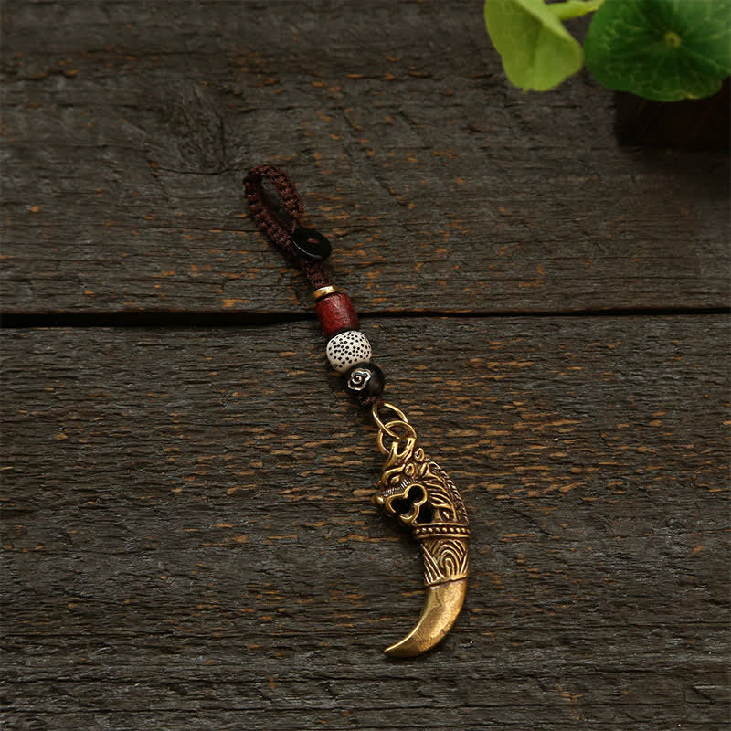 Nimara Ritual Copper Pi Xiu Braided Five Emperor Coins Gourd Wealth Keychains