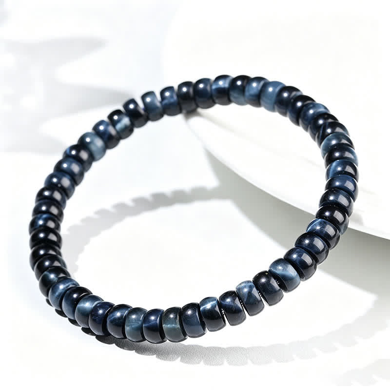Nimara Ritual Blue Tiger Eye Positive Beads Bracelet