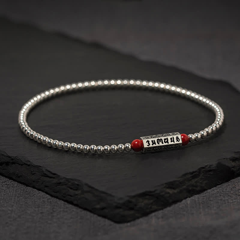 Nimara Ritual Cinnabar Om Mani Padme Hum Wisdom Anklet Bracelet