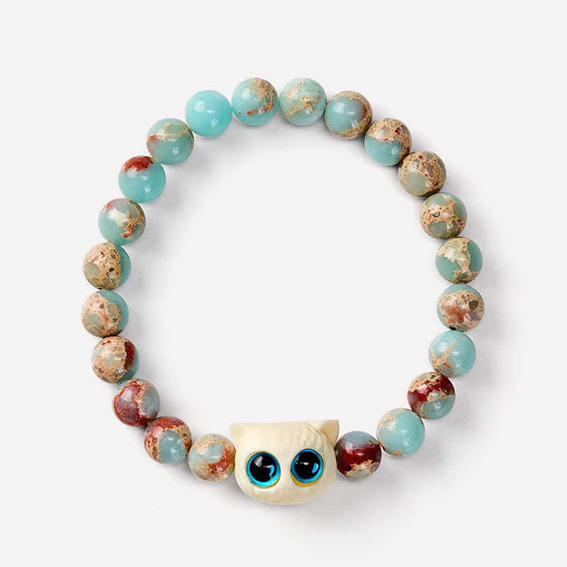 Nimara Ritual Shoushan Stone Ivory Fruit Cat Prosperity Bracelet