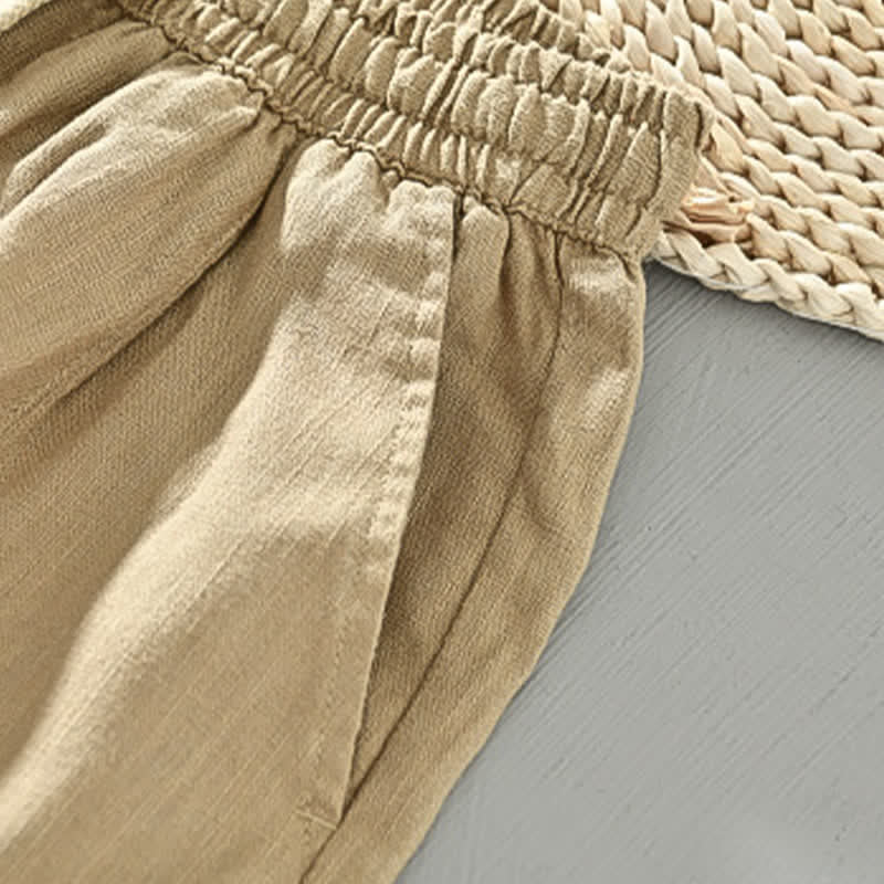 Nimara Ritual Spring Summer Casual Minimalist Drawstring Solid Ankle Pants Men's Tapered Pants With Pockets