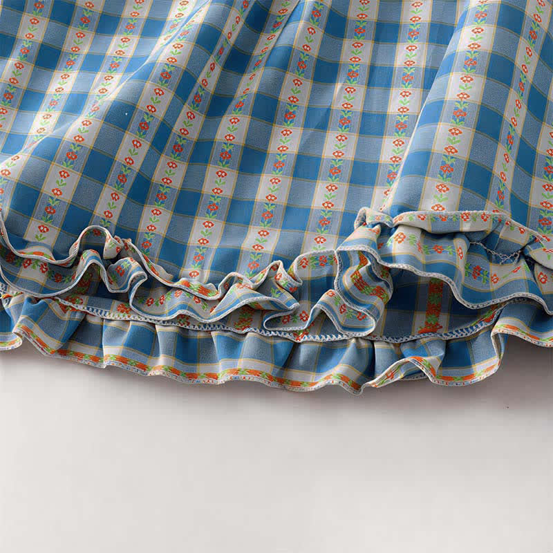 Nimara Ritual Summer Button-Up Drawstring Gingham Women's Summer Sleeveless Dress With Pockets