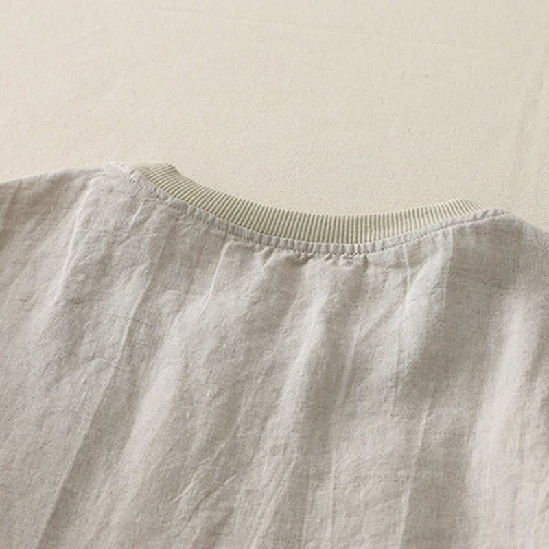 Nimara Ritual Plain Threaded Crew Neck Design Women's Polyester Short Sleeves Shirt