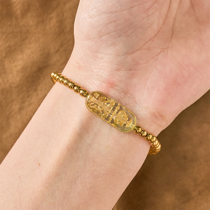 Nimara Ritual Titanium Steel Liuli Om Mani Padme Hum Stimulation Bracelet