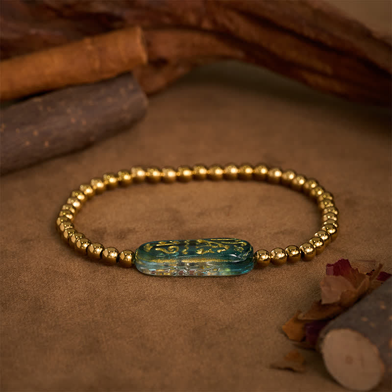 Nimara Ritual Titanium Steel Liuli Om Mani Padme Hum Stimulation Bracelet
