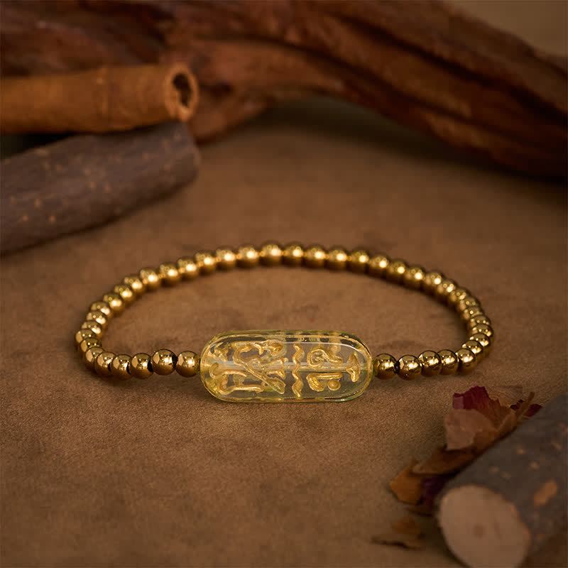 Nimara Ritual Titanium Steel Liuli Om Mani Padme Hum Stimulation Bracelet