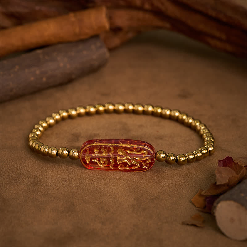 Nimara Ritual Titanium Steel Liuli Om Mani Padme Hum Stimulation Bracelet