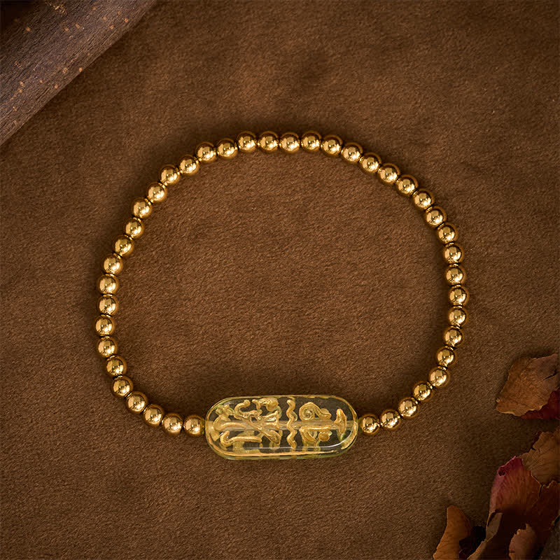 Nimara Ritual Titanium Steel Liuli Om Mani Padme Hum Stimulation Bracelet