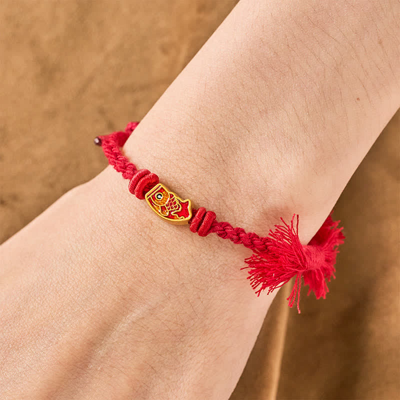 Nimara Ritual Auspicious Red String Koi Fish Success Bracelet