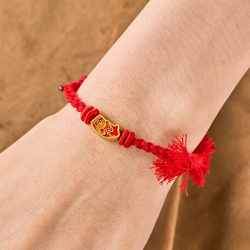 Nimara Ritual Auspicious Red String Koi Fish Success Bracelet
