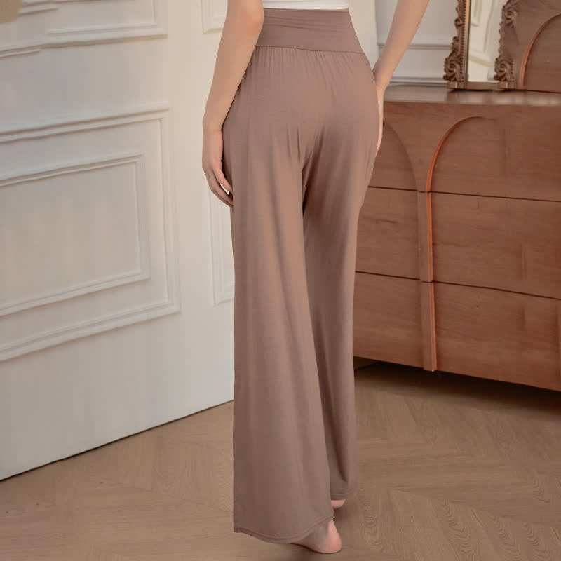 Nimara Ritual Casual Plain High Waist Elastic Women's Wide Leg Pants