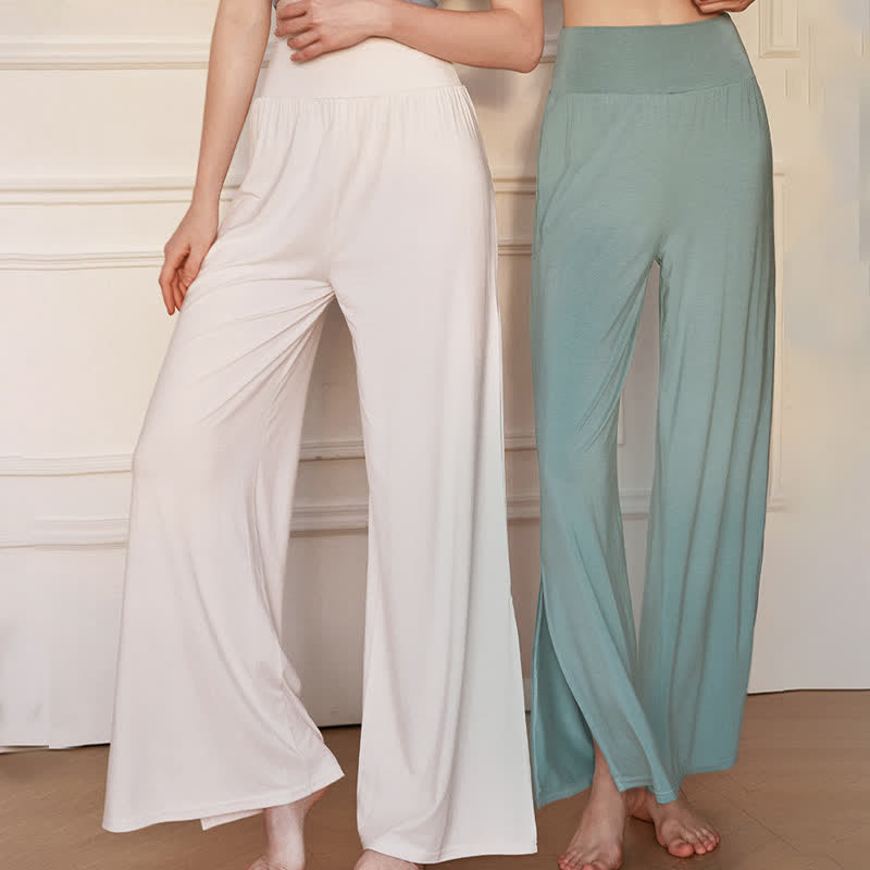 Nimara Ritual Casual Plain High Waist Elastic Women's Wide Leg Pants