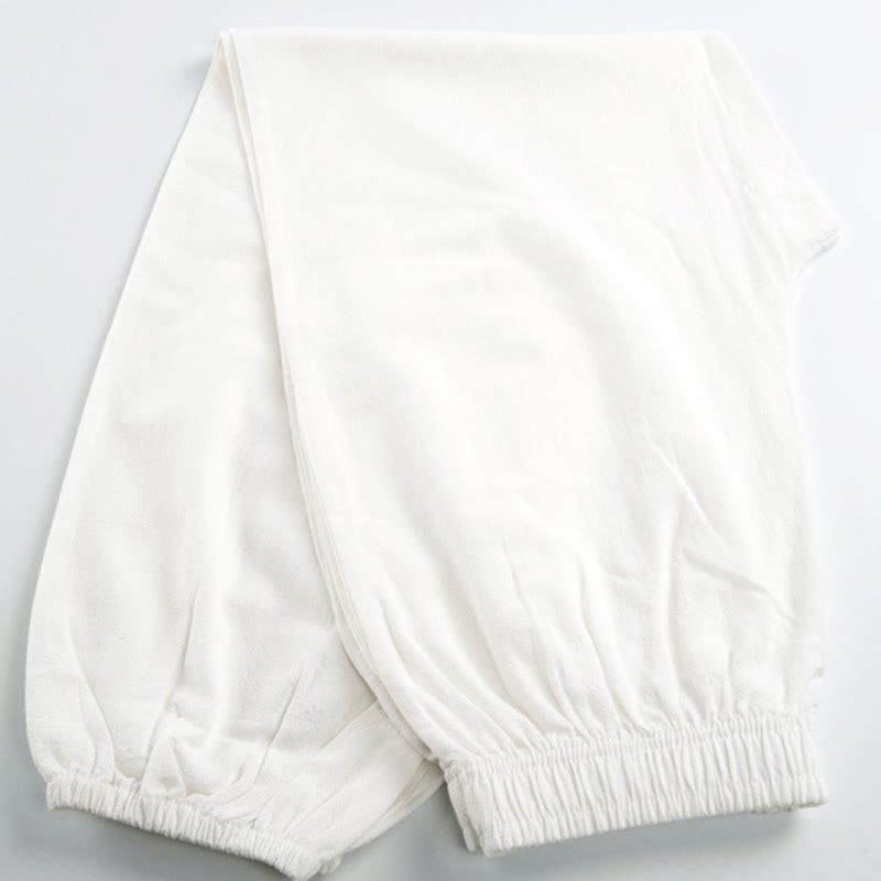 Nimara Ritual Summer Solid Color Unisex Elastic Waist Tai Chi Qigong Practice Pants With Pockets