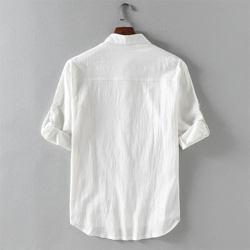 Nimara Ritual Summer Solid Men's Buttons Half Sleeve Shirt
