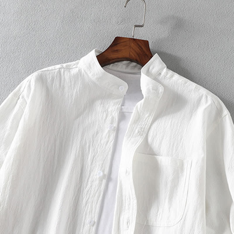 Nimara Ritual Summer Solid Men's Buttons Half Sleeve Shirt