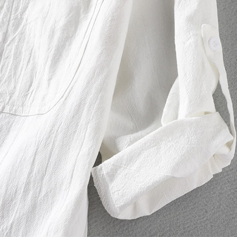 Nimara Ritual Summer Solid Men's Buttons Half Sleeve Shirt